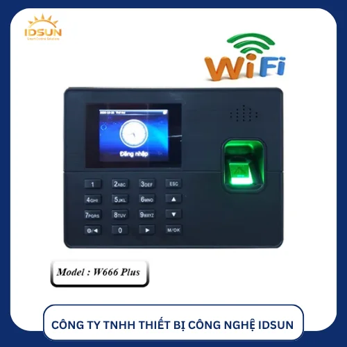 Máy chấm công vân tay thẻ ZKTECO W666 Plus WIFI